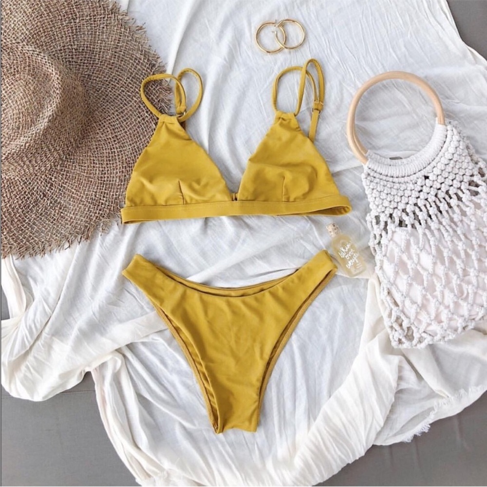 Monday Swimwear Palm Green Bikini Set